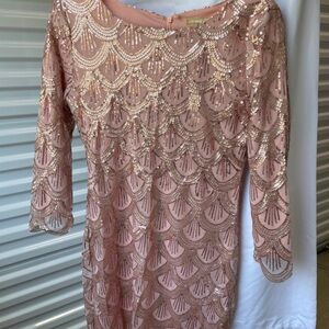 Gianni Bini Blush Sequin Dress